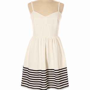 RHYME Los Angeles Ivory Dress with Stripes